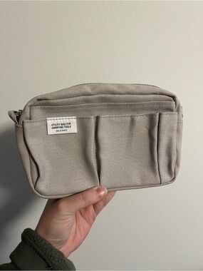 NWOT - Small Delfonics Utility Pouch in Light Gray